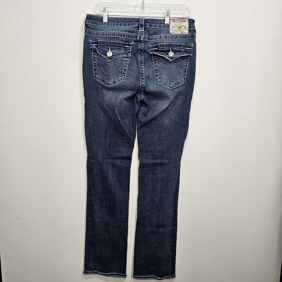True Religion Billie Mid-Rise Straight  Lace-Up Jean Size 30 - Picture 2 of 7